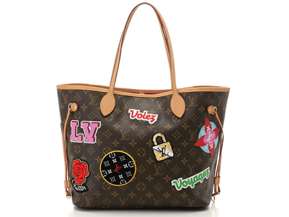 LOUIS VUITTON Neverfull Monogram Patches Tote Bag